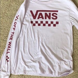 Lavender vans graphic long sleeve